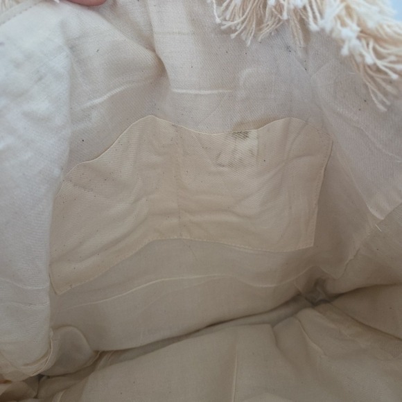 Raj Anthropology Yellow Black Fringe Embrodiered Leather Shoulder Bag Tote Purse - Picture 12 of 16